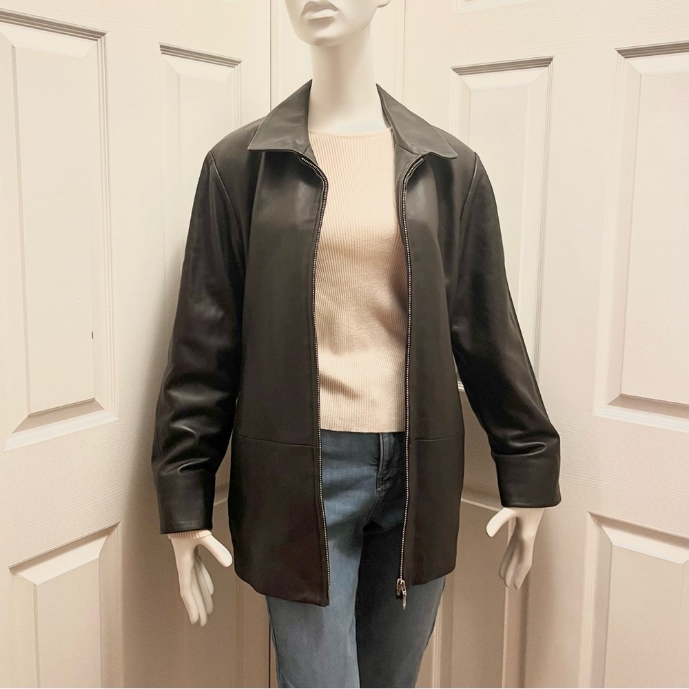 Boutique of Leathers Dark Brown Genuine Leather Jacket Women Size 12